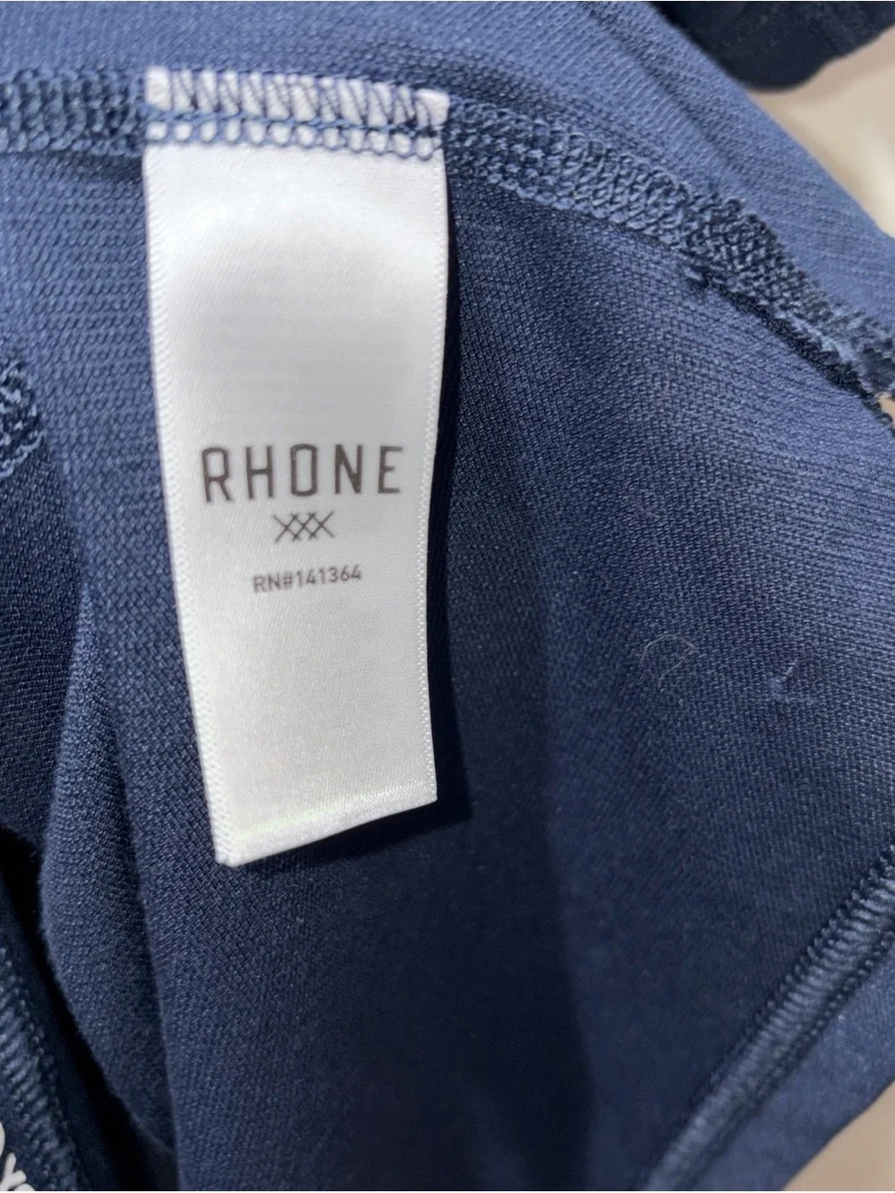 Rhone Men's Navy Polo Size Large